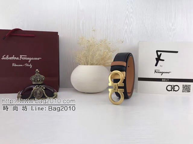 菲拉格慕男士皮帶 Ferragamo雙面牛皮爆款腰帶  jjp2226
